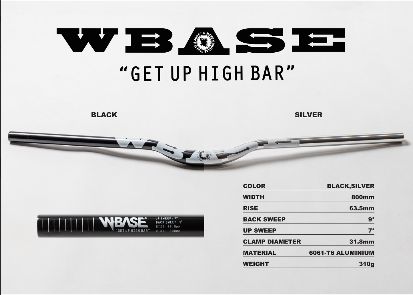 W-BASE - Get Up High Bar (black)