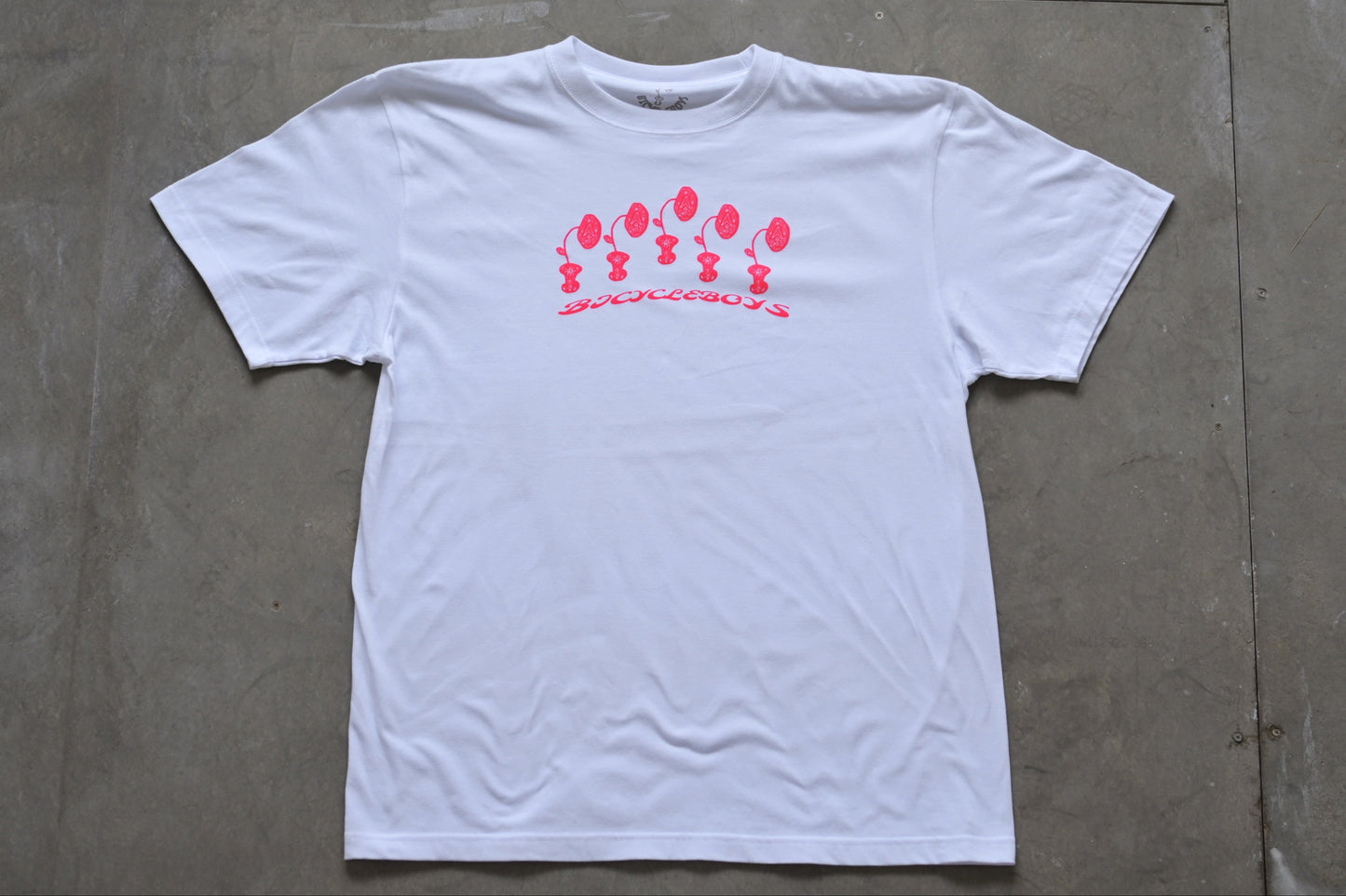 Bicycleboys - Tribal T-shirt (white/pink)