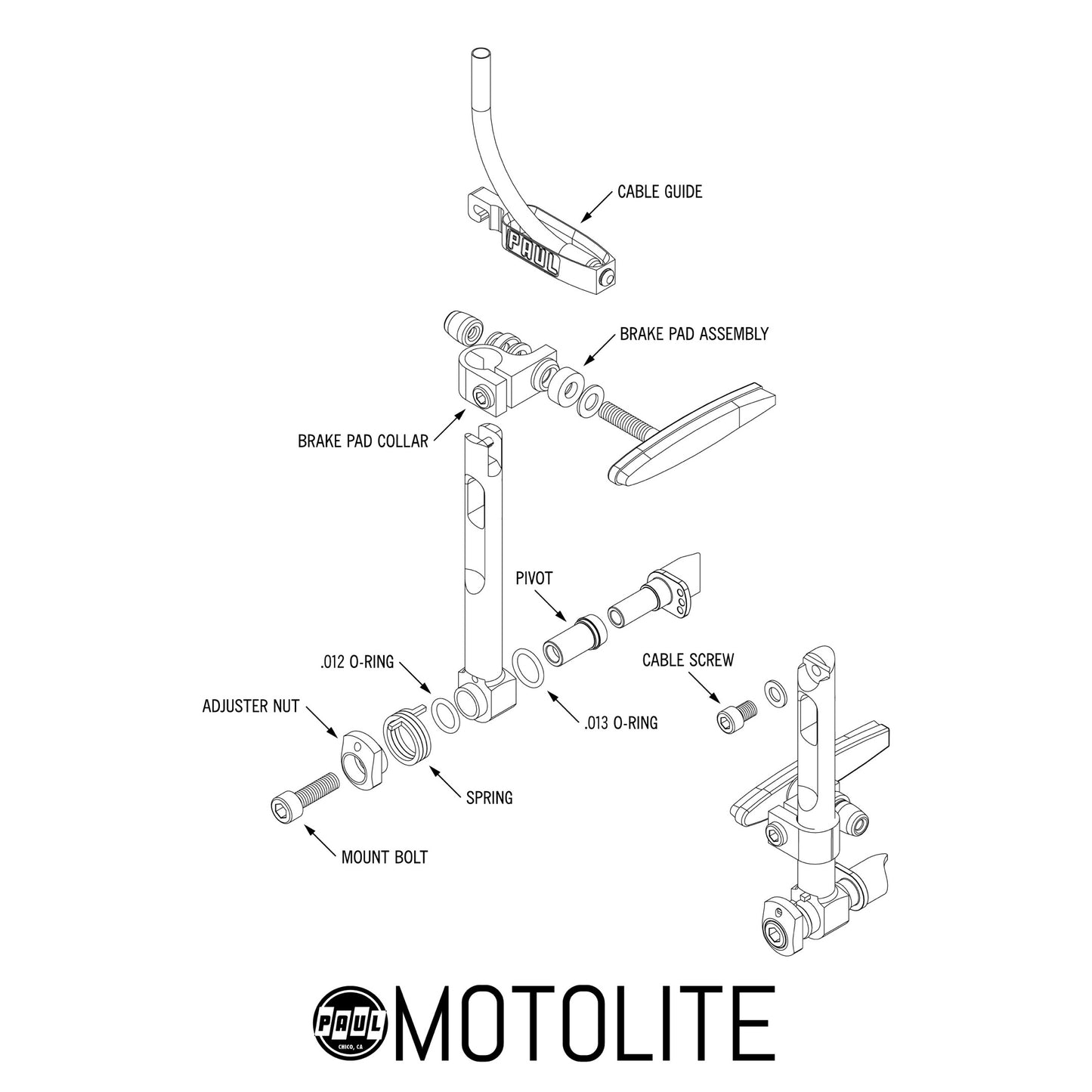 Paul - Motolite V-brake (black)