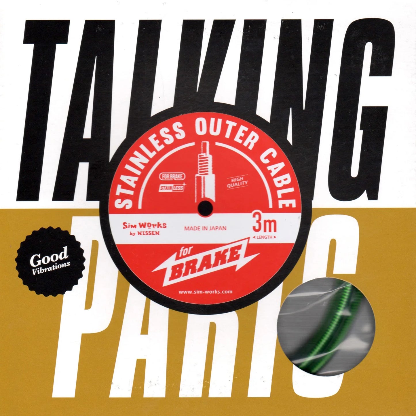 Simworks - Stainless Outer Cable for Brake 3m (spearmint)