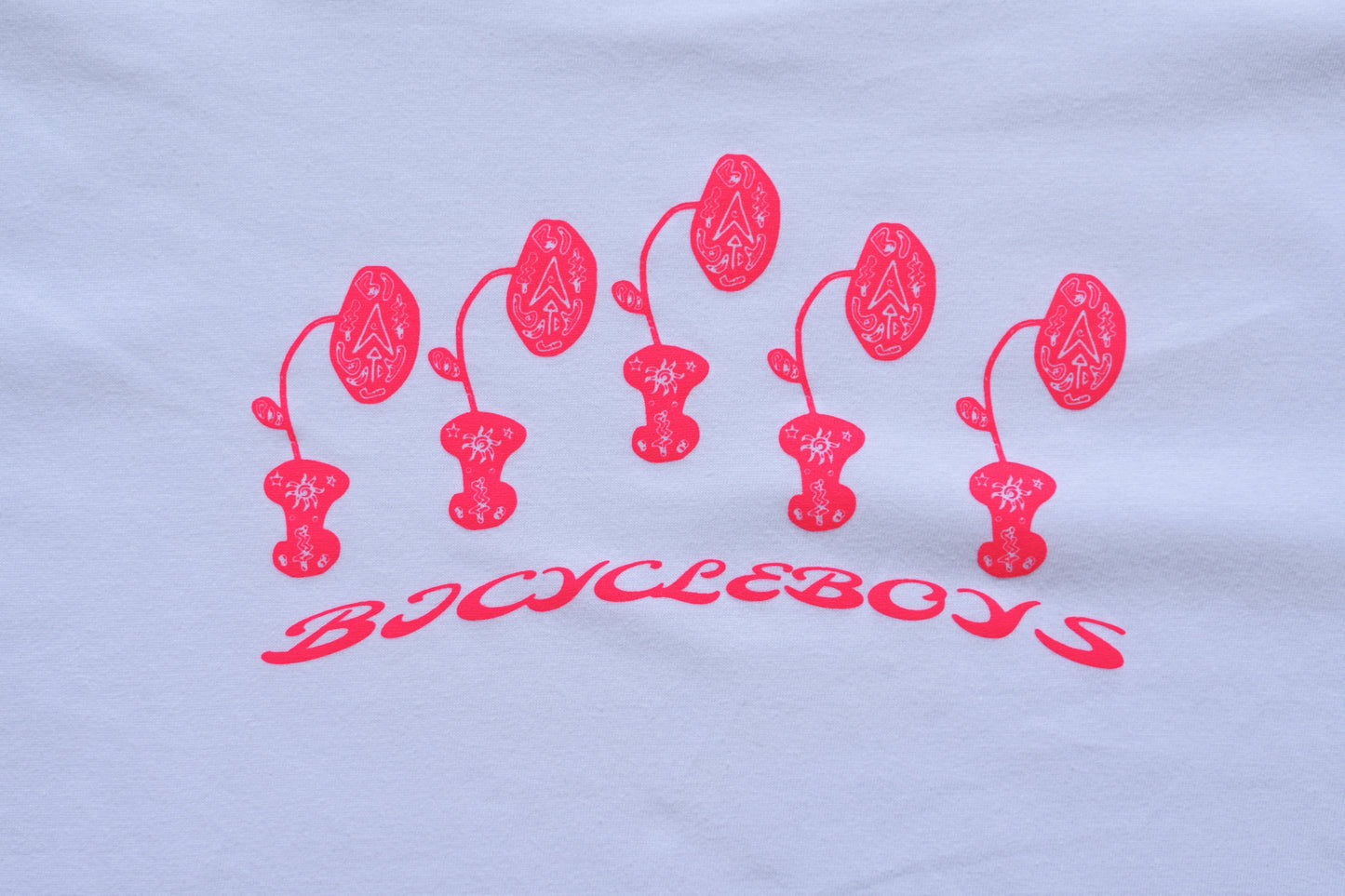 Bicycleboys - Tribal T-shirt (white/pink)