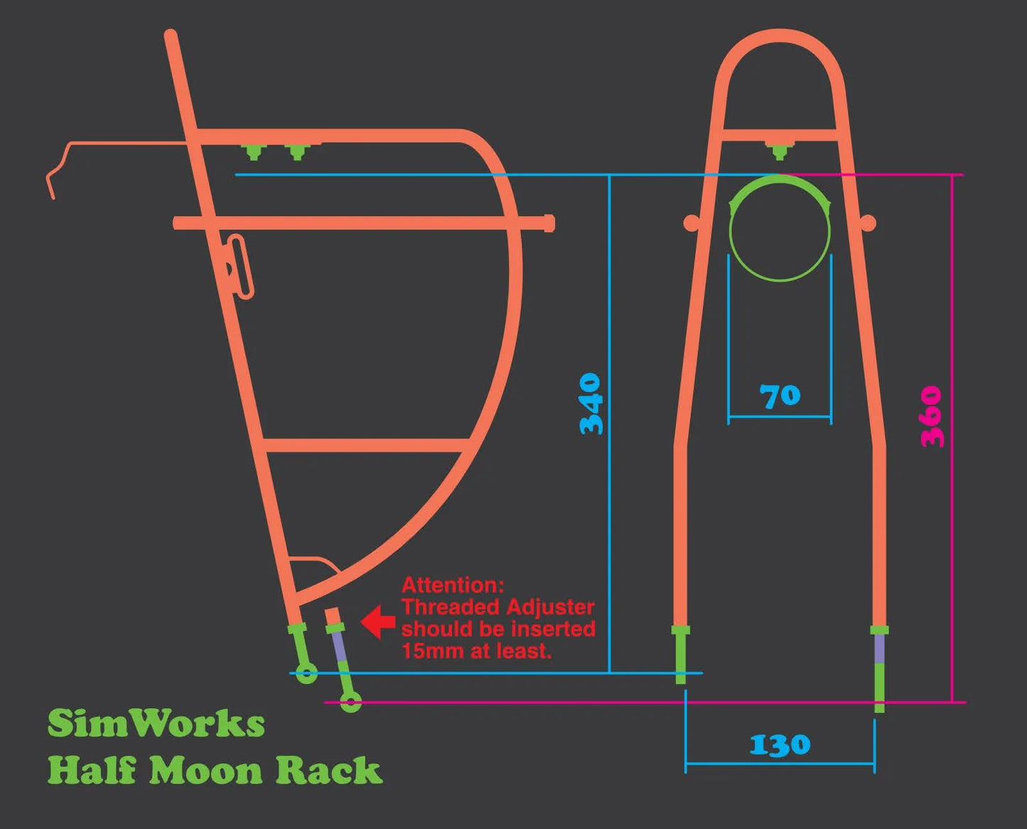 Simworks - Half Moon Rack (silver)